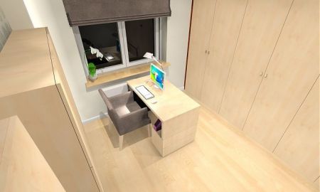 Podłoga jesionowa w pokoju.