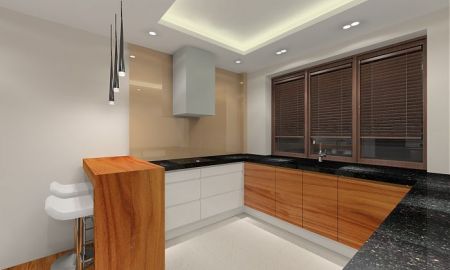 Ścianę nad kuchenką zabezpiecza szkło