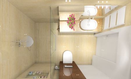 Mała łazienka - trawertyn