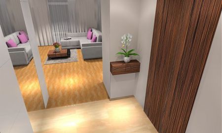 Nowoczesne mieszkanie z mocnymi akcentami kolorystycznymi.