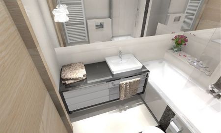 projekt wnętrz małej łazienki