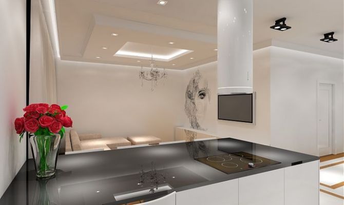 nowoczesny apartament w czerni i bieli