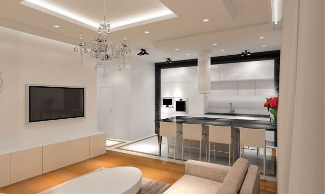 nowoczesny apartament w czerni i bieli