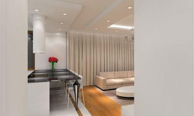 nowoczesny apartament w czerni i bieli