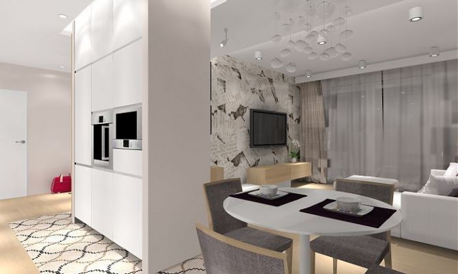 jasne, przytulne mieszkanie z dębową podłogą i meblami