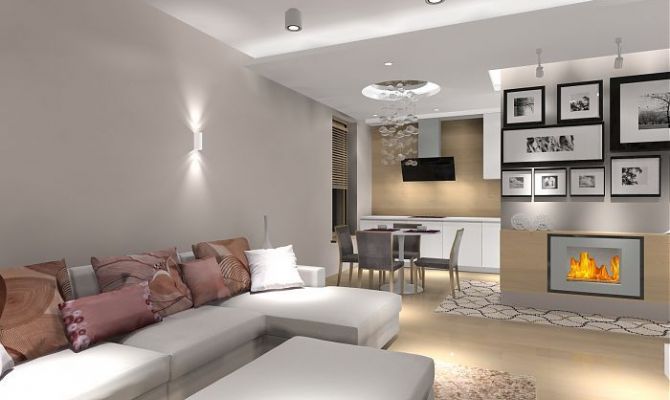 jasne, przytulne mieszkanie z dębową podłogą i meblami