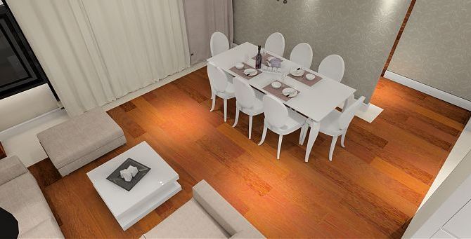 Projekt nowoczesnego apartamentu z elementami glamour