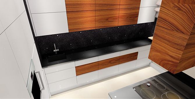 Projekt nowoczesnego apartamentu z elementami glamour