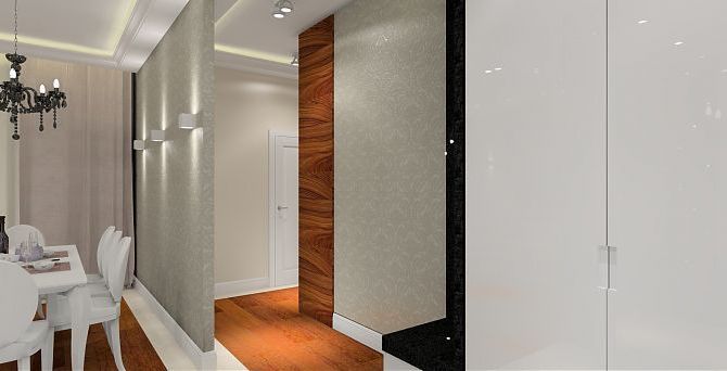 Projekt nowoczesnego apartamentu z elementami glamour