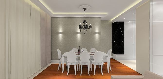 Projekt nowoczesnego apartamentu z elementami glamour