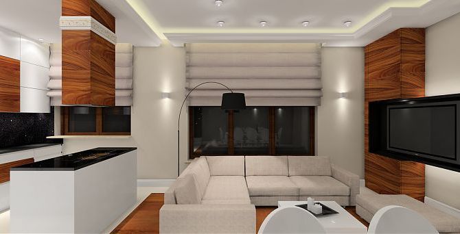 Projekt nowoczesnego apartamentu z elementami glamour