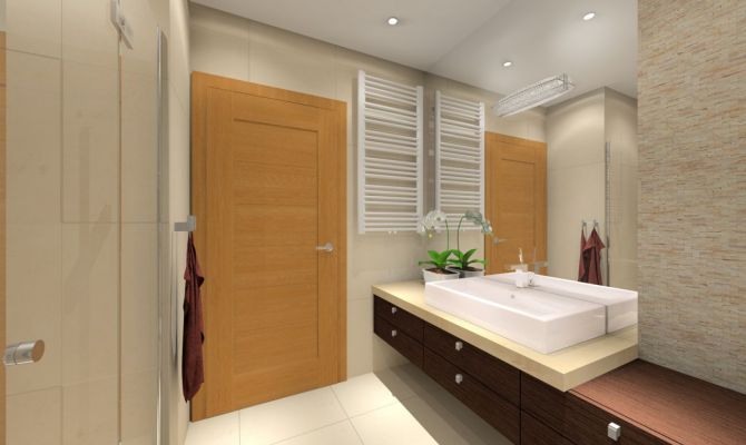 Łazienkę ozdabia dekoracyjna mozaika Dunin Travertine BRICK