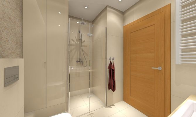 Łazienkę ozdabia dekoracyjna mozaika Dunin Travertine BRICK