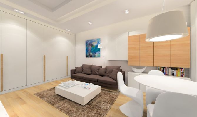 Projekt wnętrz mieszkania o powierzchni 48m2