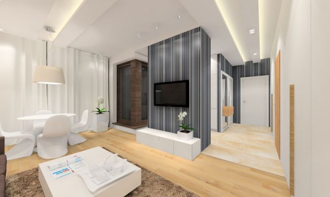 Projekt wnętrz mieszkania o powierzchni 48m2