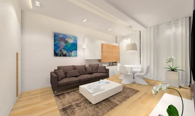 Projekt wnętrz mieszkania o powierzchni 48m2