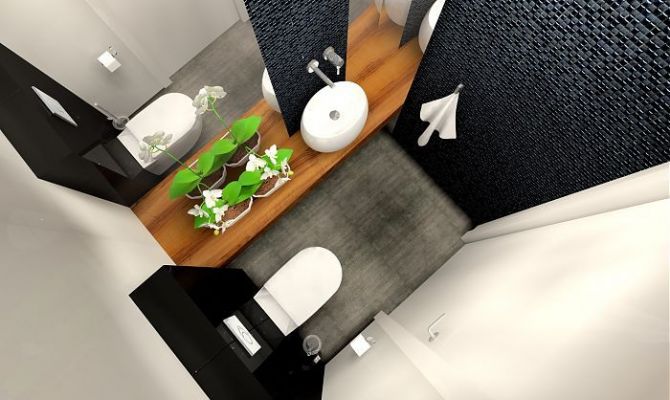 Na całej jednej ścianie umieszczono czarną mozaikę l'antic colonial air black